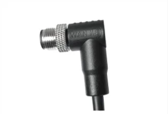 M12 مردانہ زاویہ غیر شیلڈ A-کوڈنگ 5PIN PUR کیبل 1.0M M12*1.0