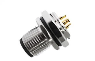 M12 مرد سولڈر کی قسم ریئر فاسٹنڈ A-کوڈنگ 5PIN M16*1.5