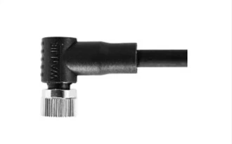 M8 فیمیل رائٹ اینگل ان شیلڈ A-کوڈنگ 4PIN PUR 1.0M M8X1.0